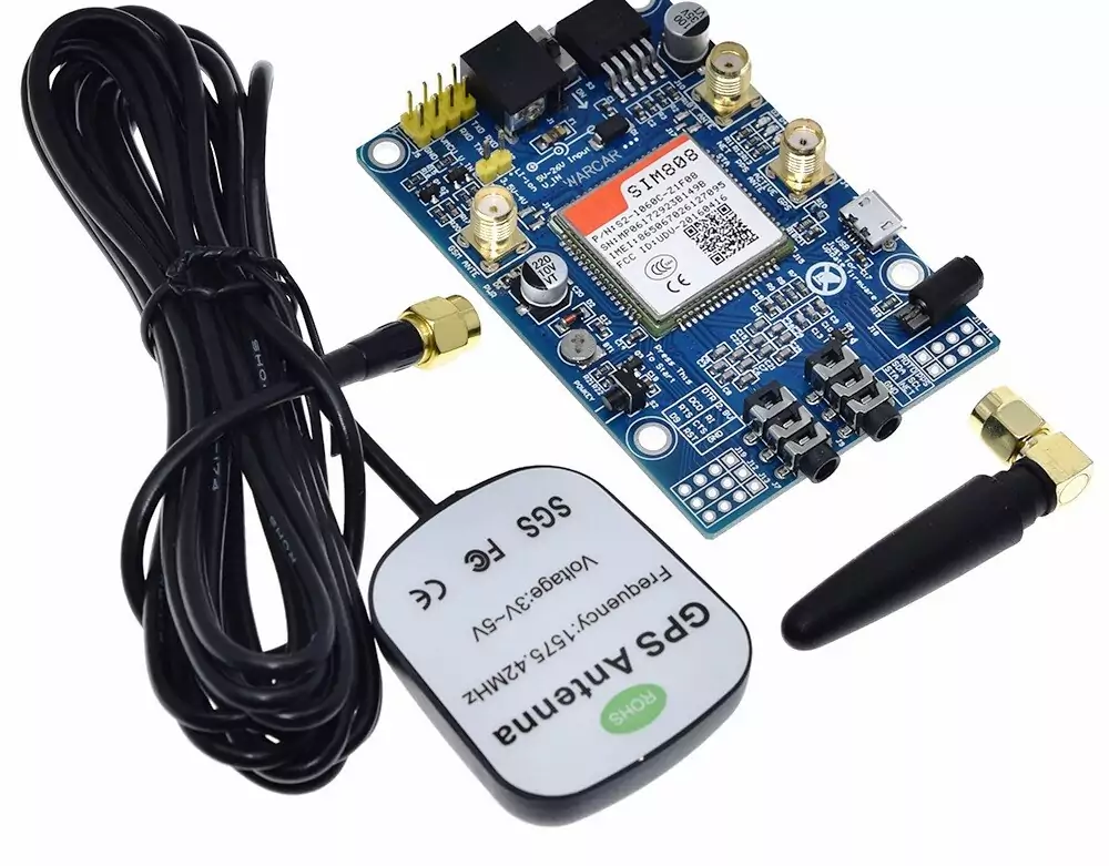 SIM808 GPRS/GSM/GPS Modul mit Antennen