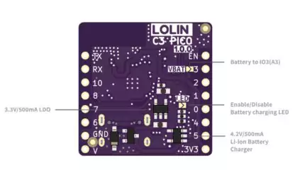 Lolin ESP32-WROOM-C3 Pico Development Board – Bild 5